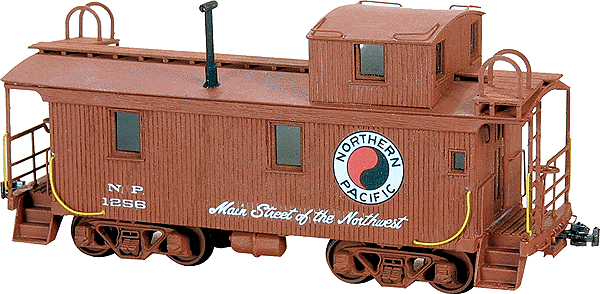 Laser-Cut Wood Caboose Kit -- Northern Pacific 1200 Series